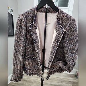 Rebecca Taylor Multicolor Tweed Blazer
